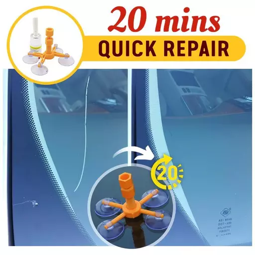 Cracks Gone Glass Kit de réparation de pare-brise Liquid Auto Glass  Nano-repair Fluids Ensemble de correcteur de verre