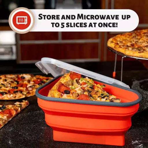 Aselux Bilicone Pizza Storage Container, Collapsible 5-Microwavable Serving  Tray - Dutch Goat