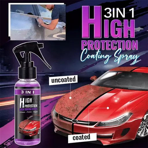 3 in 1 High Protection Quick Car Coating Spray, Plastics Parts