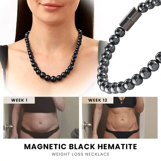 Black Magnetic Hematite Therapy Necklace 20.0