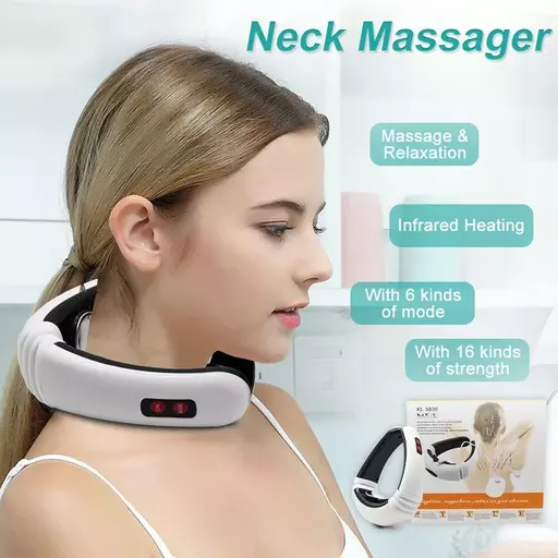 EMS Pulse Neckology Lymphvity Massager Set - Neck Acupoints Massager  Device, EMS Lymphatic Relief Neck Massager with 2 Metal Pulse Pads, Neck  Massage for Pain Relief 