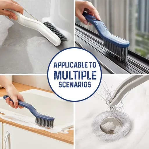 2-in-1Multipurpose Bathroom Tile Floor Gap Cleaning Brush Window Groove  Brush Convenient Household Corner Cleaning