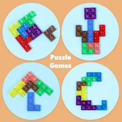 Building Blocks Board Tangram Math Kids Children Educational Toys