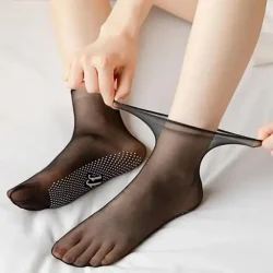 Invisible Slip-Resistant Crystal Silk Socks