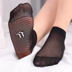 Invisible Slip-Resistant Crystal Silk Socks