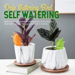 Self Spike Planter Drip Watering Bird