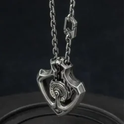 Mechanical Rotating Gear Vintage Necklace