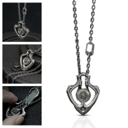 Mechanical Rotating Gear Vintage Necklace