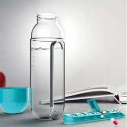 Vitamins Organizer Water Bottle Portable Pill Holder